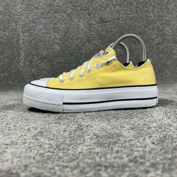 Converse CT All Star Lift OX 568627C Women’s Size 6 Butter Yellow Canvas Shoes - Picture 5 of 11